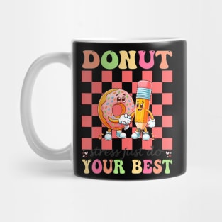 Groovy Donut Stress Best Testing Day Teachers Mug